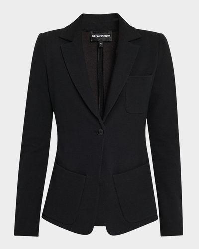 Emporio Armani Single-Button Stretch Jersey Jacket