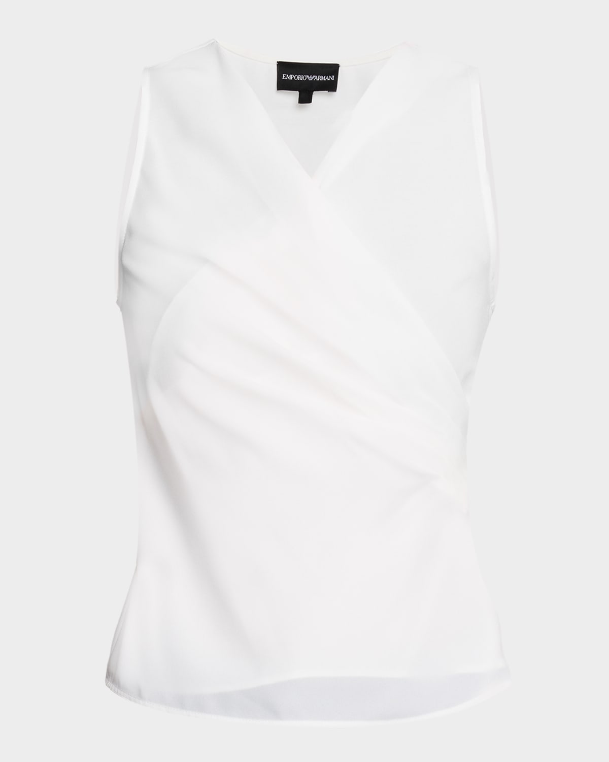 Emporio Armani Sleeveless Wrap-Front Top
