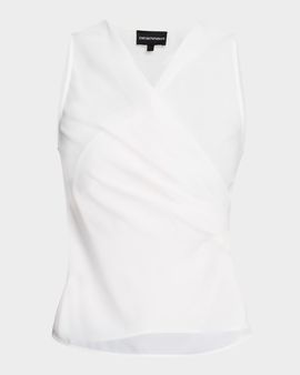 Emporio Armani Sleeveless Wrap-Front Top