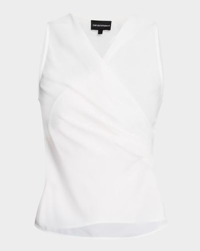 Emporio Armani Sleeveless Wrap-Front Top