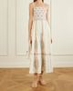 EMPORIO SIRENUSE Aneeda Astragal Mare embroidered linen cotton-blend midi dress - 2