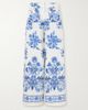 EMPORIO SIRENUSE Floral printed cotton wide-leg pants - 1