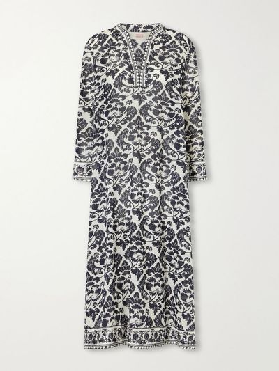 EMPORIO SIRENUSE Giada printed cotton midi dress