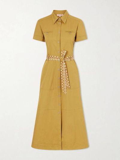 EMPORIO SIRENUSE Giselle belted cotton midi dress