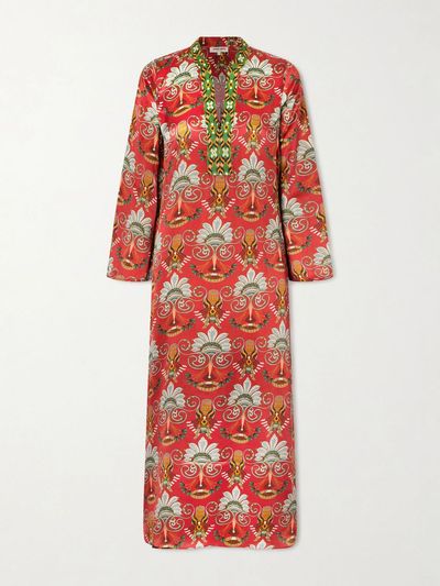 EMPORIO SIRENUSE Jenna printed silk midi dress