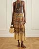 EMPORIO SIRENUSE Kendal Desert printed woven silk-blend maxi skirt - 2