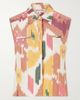 EMPORIO SIRENUSE Printed cotton and linen-blend tank - 1