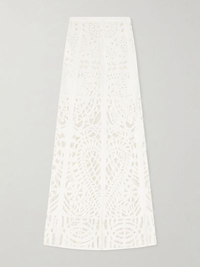 EMPORIO SIRENUSE Rita Brisé embroidered cotton midi skirt