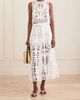 EMPORIO SIRENUSE Rita Brisé embroidered cotton midi skirt - 2