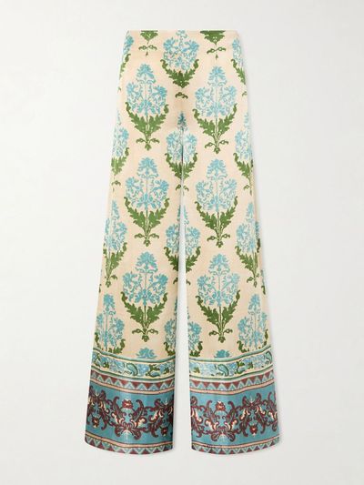 EMPORIO SIRENUSE Stephan floral-print silk-satin pants