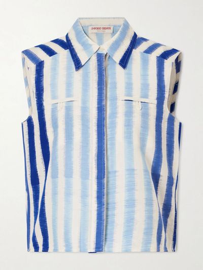 EMPORIO SIRENUSE Ylena striped cotton shirt