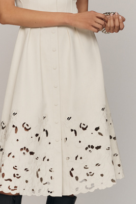 en saison black and white dress Black Heather Embroidered Mini Dress main image 1