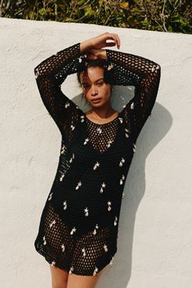 En Saison Dahlia Plus Long Sleeve Mini Dress