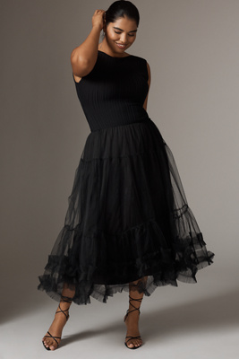 En Saison - Darcy Sleeveless Tulle Midi Dress
