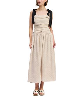 En Saison - Women's Dawn Faux Leather Bustier Midi-Dress