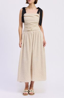 En Saison - Women's Dawn Faux Leather Bustier Midi-Dress