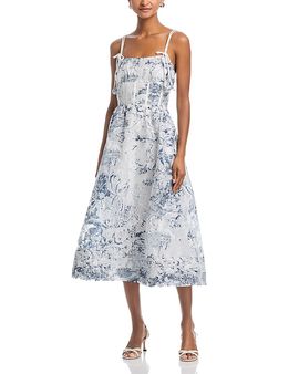 En Saison - Women's Amilia Geometric Lace Midi-Dress