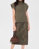 En Saison En Saison Faux Leather Margot Midi Skirt Olive - 5
