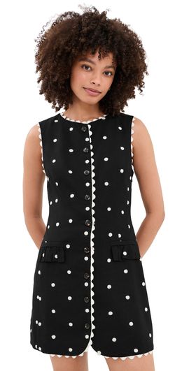 En Saison En Saison Heather Embroidered Mini Dress Black Natural