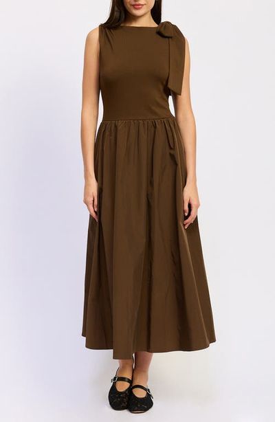 En Saison En Saison Jane Sleeveless Mixed Media Maxi Dress
