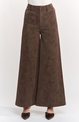En Saison En Saison Pauline Wide Leg Faux Leather Pants