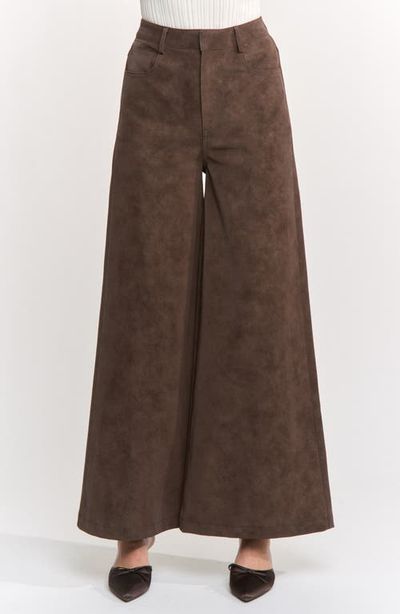 En Saison En Saison Pauline Wide Leg Faux Leather Pants