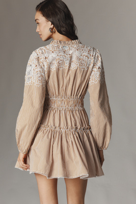 en saison elizabeth mini dress En Saison Christelle Rhinestone Embellished Corset Fit-And-Flare Mini Dress