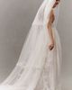 Enaura Tiered Chapel Lace Cathedral Veil - 2