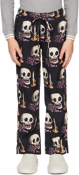 Endless Joy Endless Joy Kids Black Momento Mori Lounge Pants