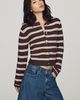 Endless Rose Crew-Neck Stripe Cardigan - 1