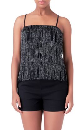 Endless Rose Endless Rose Beaded Fringe Top