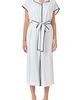 Endless Rose Endless Rose Contrast Binding Tie Belt Midi Dress - 1