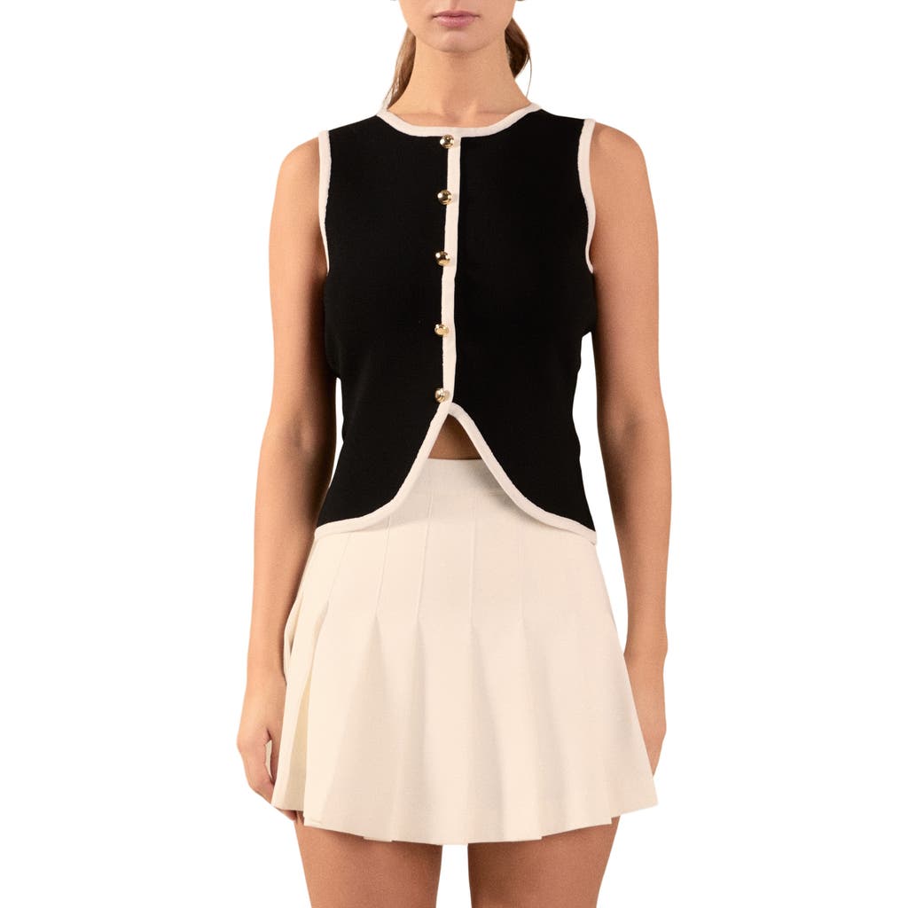 Endless Rose Endless Rose Contrast Knit Vest