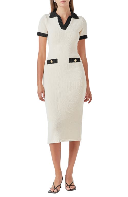 Endless Rose Endless Rose Contrast Trim Sweater Dress