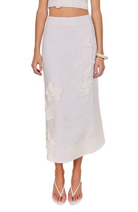 Endless Rose Endless Rose Crochet Flower Linen Maxi Skirt
