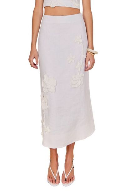 Endless Rose Endless Rose Crochet Flower Linen Maxi Skirt
