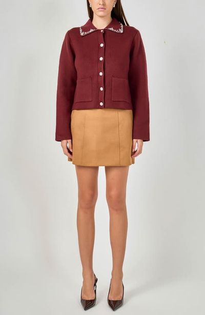 Endless Rose Endless Rose Embellished Collar Button Up Cardigan
