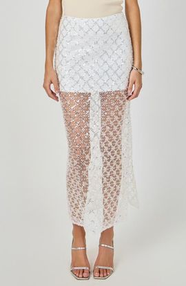 Endless Rose Endless Rose Embellished Mesh Maxi Skirt