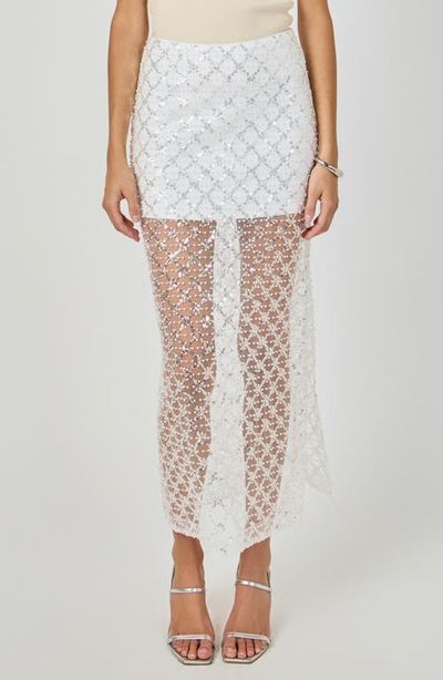 Endless Rose Endless Rose Embellished Mesh Maxi Skirt