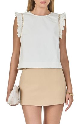 Endless Rose Endless Rose Embroidered Detail Cotton Top