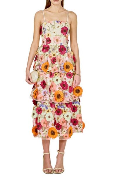 Endless Rose Endless Rose Embroidered Floral Tiered Dress