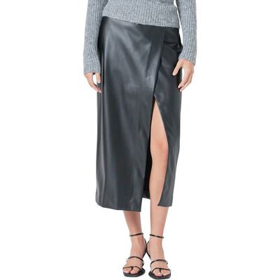 Endless Rose Endless Rose Faux Leather Midi Skirt