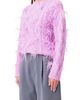 Endless Rose Endless Rose Feather Trim Cable Knit Sweater - 3