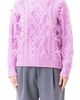 Endless Rose Endless Rose Feather Trim Cable Knit Sweater - 4