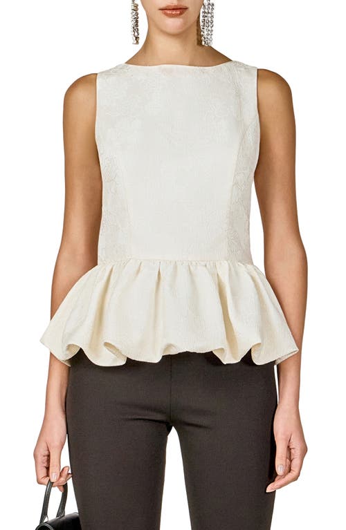 Endless Rose Endless Rose Floral Jacquard Peplum Top