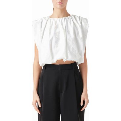 Endless Rose Endless Rose Foil Print Sleeveless Crop Top