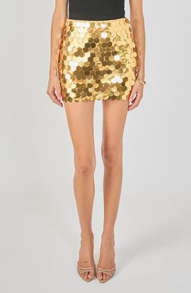 Endless Rose Endless Rose Hexagonal Paillette Miniskirt