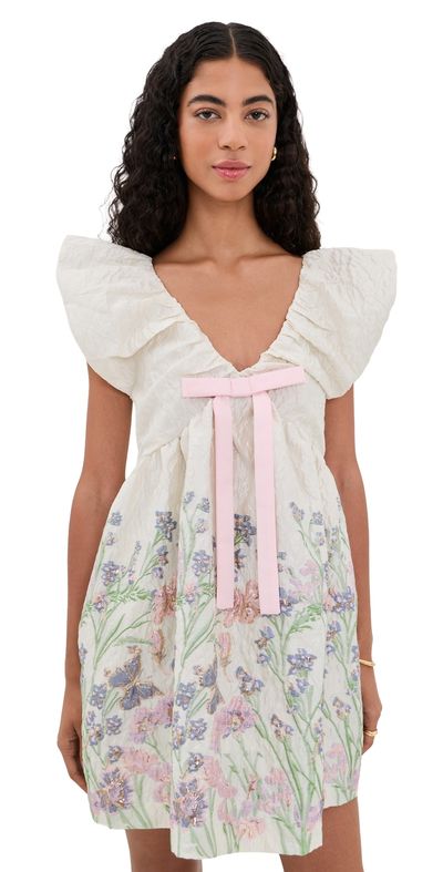 endless rose endless rose Jacquard Mini Dress Cream Multi