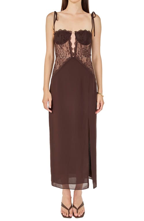 Endless Rose Endless Rose Lace Bustier Sleeveless Midi Dress