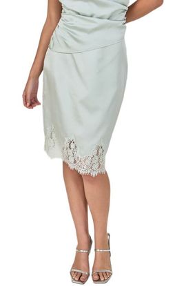 Endless Rose Endless Rose Lace Trim Satin Skirt